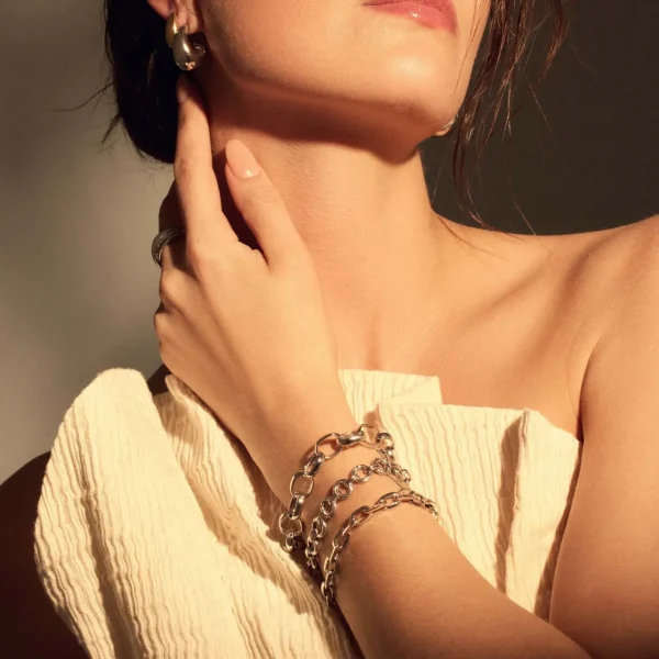 Bibbiena Poppi Acadia 925 Sterling Silber Gliederarmband