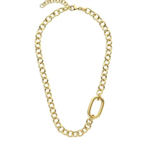 Bibbiena Poppi Acadia 925 Sterling Silber vergoldetes Gliedercollier