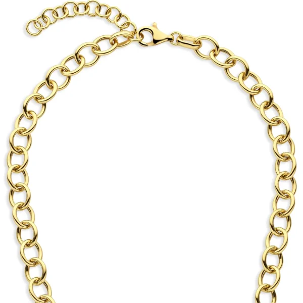 Bibbiena Poppi Acadia 925 Sterling Silber vergoldetes Gliedercollier