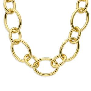 Bibbiena Poppi Adriane 925 Sterling Silber vergoldetes Gliedercollier