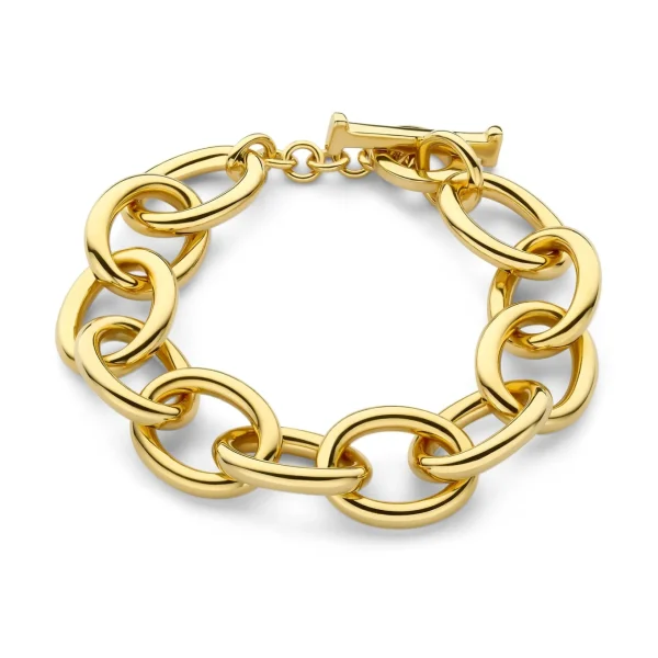 Bibbiena Poppi Adriane 925 Sterling Silber vergoldetes Gliederarmband