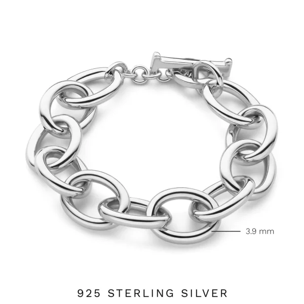 Bibbiena Poppi Adriane 925 Sterling Silber Gliederarmband