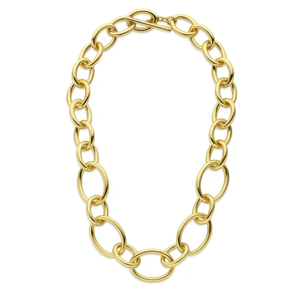 Bibbiena Poppi Adriane 925 Sterling Silber vergoldetes Gliedercollier