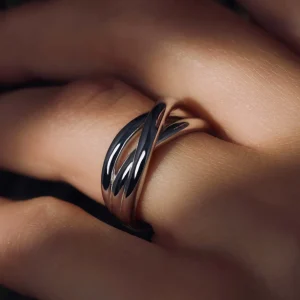 Bibbiena Poppi Casentino 925 Sterling Silber Dreifaltigkeitsring