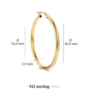 Bibbiena Poppi Casentino Ohrringe aus 925er Sterlingsilber mit 14 Karat Goldauflage
