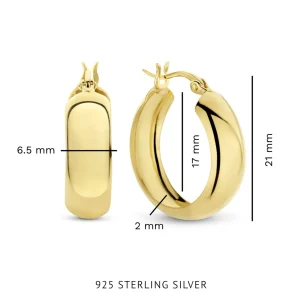 Bibbiena Poppi Casentino 925er Sterlingsilber vergoldete Ohrringe