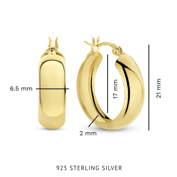 Bibbiena Poppi Casentino 925er Sterlingsilber vergoldete Ohrringe