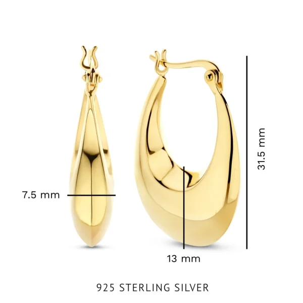 Bibbiena Poppi Casentino 925er Sterlingsilber vergoldete Ohrringe