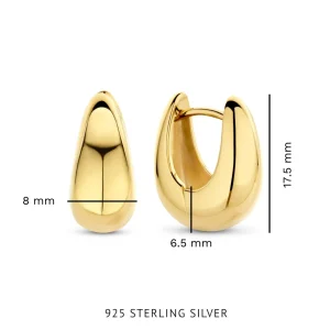 Bibbiena Poppi Casentino 925er Sterlingsilber vergoldete Ohrringe