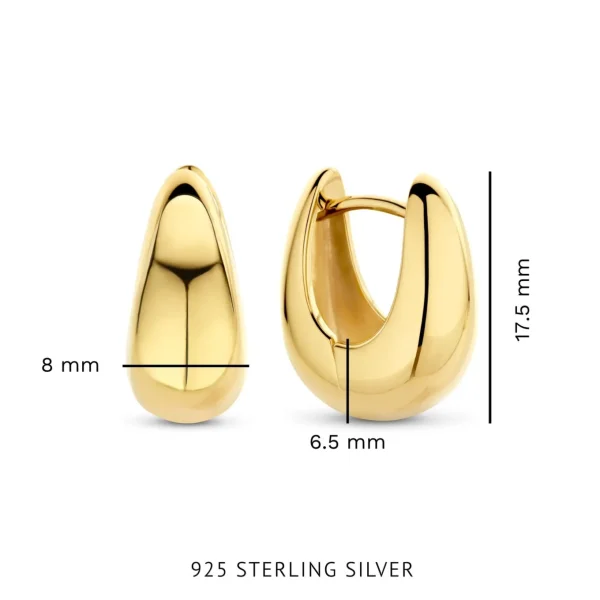 Bibbiena Poppi Casentino 925er Sterlingsilber vergoldete Ohrringe