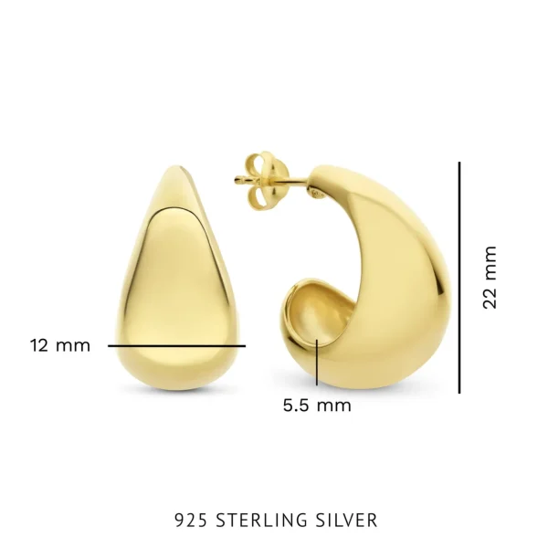 Bibbiena Poppi Casentino 925er Sterlingsilber vergoldete Ohrringe