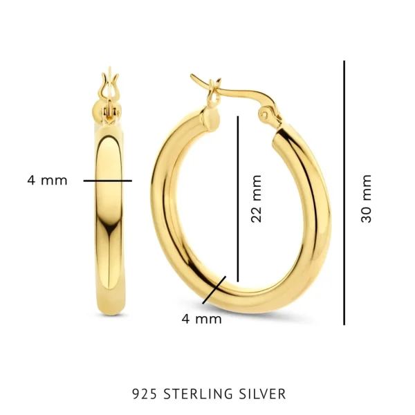 Bibbiena Poppi Casentino 925er Sterlingsilber vergoldete Ohrringe
