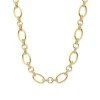 Bibbiena Poppi Clara 925 Sterling Silber vergoldetes Gliedercollier mit Zirkoniasteinen