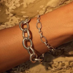 Bibbiena Poppi Clara 925 Sterling Silber Gliederarmband mit Zirkoniasteinen