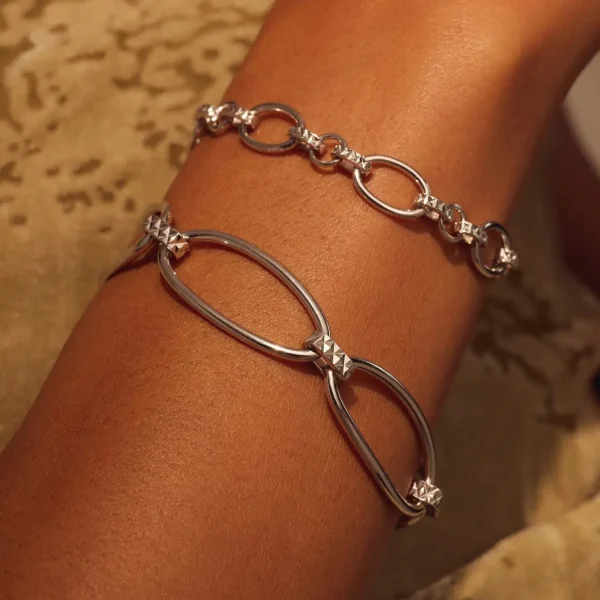 Bibbiena Poppi Clara 925 Sterling Silber Gliederarmband