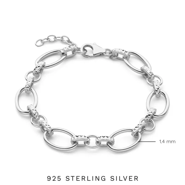 Bibbiena Poppi Clara 925 Sterling Silber Gliederarmband