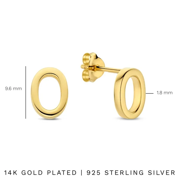 Bibbiena Poppi Clara 925 Sterling Silber vergoldet Ohrstecker