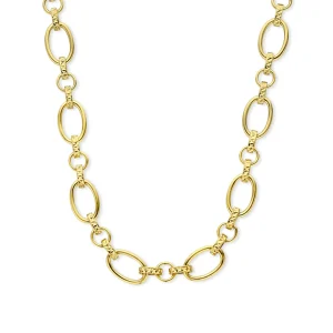 Bibbiena Poppi Clara 925er Sterlingsilber vergoldetes Gliedercollier