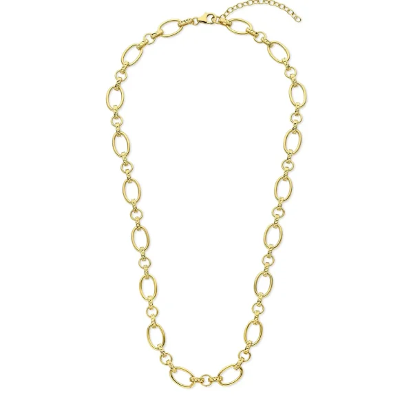 Bibbiena Poppi Clara 925er Sterlingsilber vergoldetes Gliedercollier