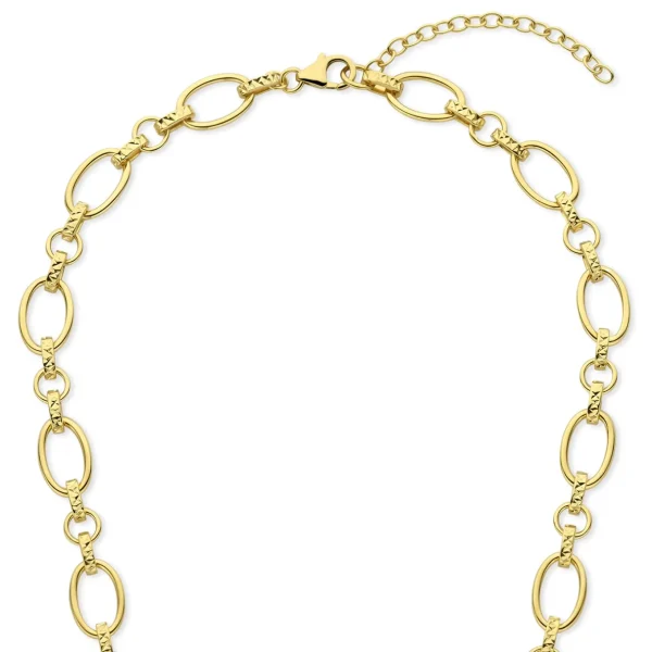 Bibbiena Poppi Clara 925er Sterlingsilber vergoldetes Gliedercollier