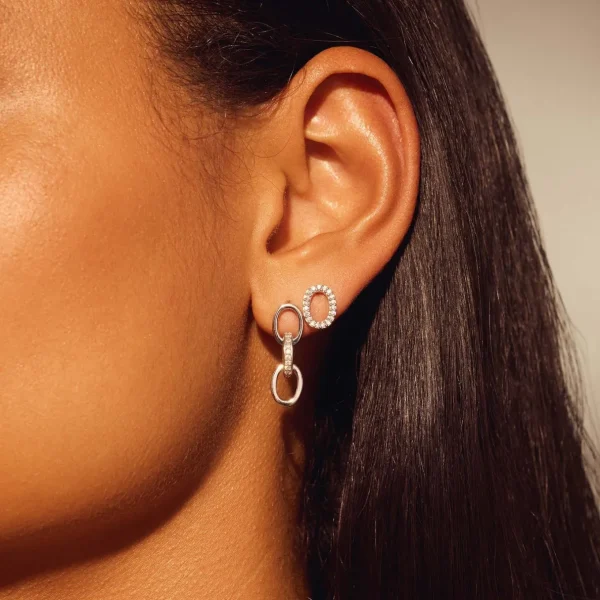 Bibbiena Poppi Clara Ohrstecker aus 925er Sterlingsilber mit Zirkoniasteinen