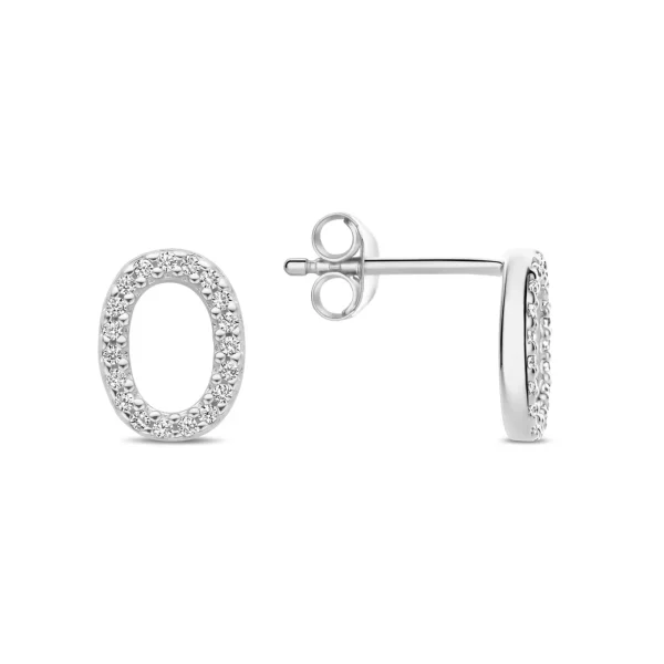 Bibbiena Poppi Clara Ohrstecker aus 925er Sterlingsilber mit Zirkoniasteinen