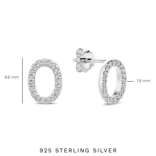 Bibbiena Poppi Clara Ohrstecker aus 925er Sterlingsilber mit Zirkoniasteinen
