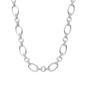 Bibbiena Poppi Clara te 925 Sterling Silber Gliederkette mit Zirkoniasteinen