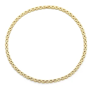 Bibbiena Poppi Dante 925er Sterlingsilber vergoldetes Gliedercollier