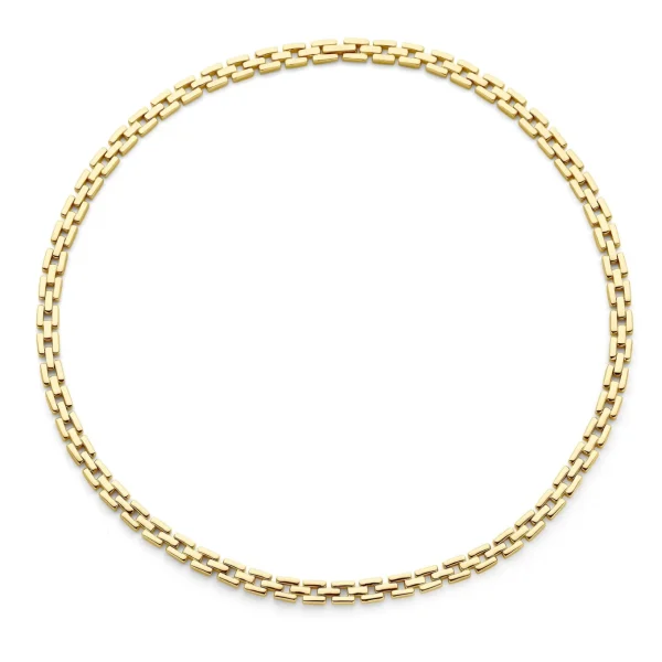 Bibbiena Poppi Dante 925er Sterlingsilber vergoldetes Gliedercollier