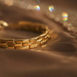 Bibbiena Poppi Del Morbo 925 Sterling Silber vergoldetes Armband