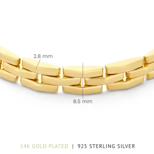 Bibbiena Poppi Del Morbo 925 Sterling Silber vergoldetes Armband