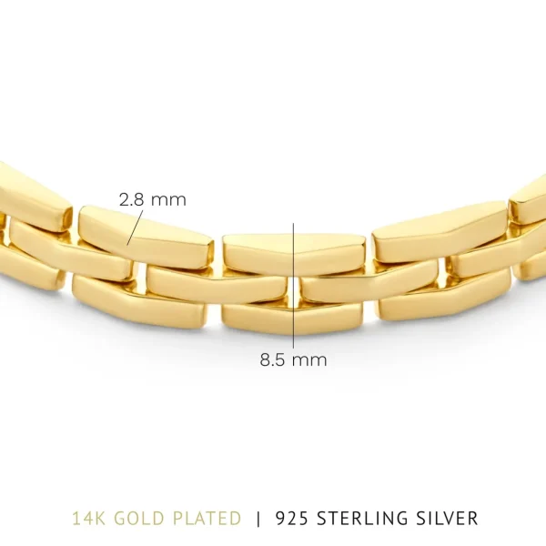 Bibbiena Poppi Del Morbo 925 Sterling Silber vergoldetes Armband