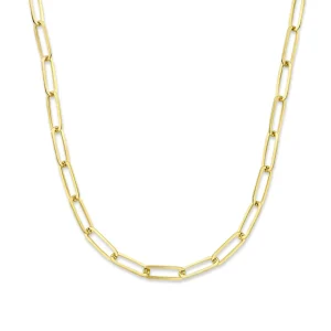 Bibbiena Poppi Felice 925er Sterlingsilber vergoldetes Gliedercollier mit 14 Karat Goldplattierung