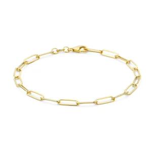 Bibbiena Poppi Felice 925er Sterlingsilber vergoldetes Gliederarmband mit 14 Karat Goldplattierung