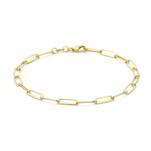 Bibbiena Poppi Felice 925er Sterlingsilber vergoldetes Gliederarmband mit 14 Karat Goldplattierung