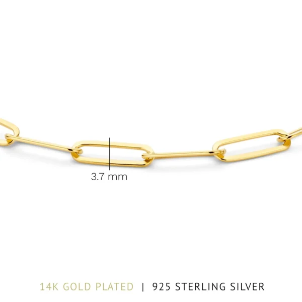 Bibbiena Poppi Felice 925er Sterlingsilber vergoldetes Gliederarmband mit 14 Karat Goldplattierung