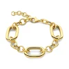 Bibbiena Poppi Gionna 925 Sterling Silber vergoldetes Gliederarmband