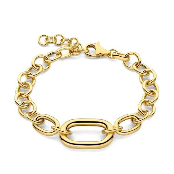 Bibbiena Poppi Gionna 925 Sterling Silber vergoldetes Gliederarmband