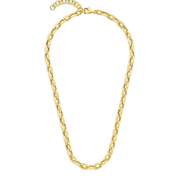 Bibbiena Poppi Lucia 925 Sterling Silber vergoldetes Gliedercollier