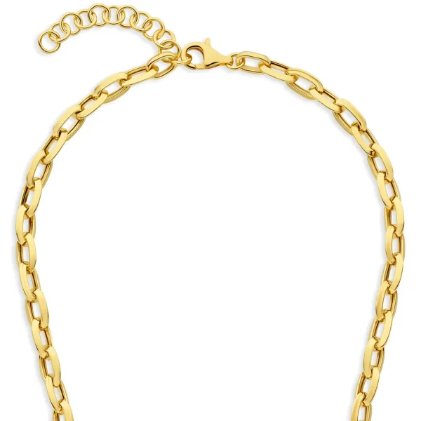 Bibbiena Poppi Lucia 925 Sterling Silber vergoldetes Gliedercollier