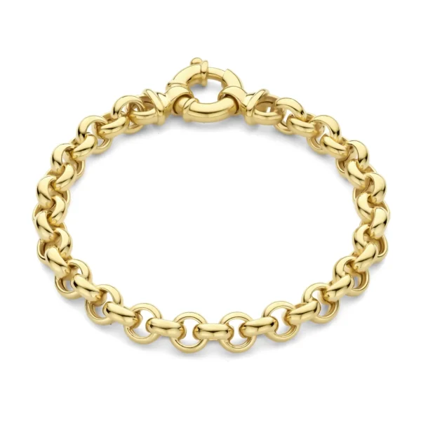 Bibbiena Poppi Lucy 925 Sterling Silber vergoldetes Gliederarmband