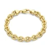 Bibbiena Poppi Mila 925 Sterling Silber vergoldetes Gliederarmband