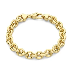 Bibbiena Poppi Mila 925 Sterling Silber vergoldetes Gliederarmband