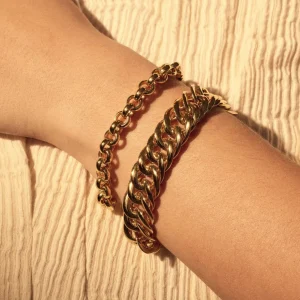 Bibbiena Poppi Viva 925 Sterling Silber vergoldetes Gliederarmband