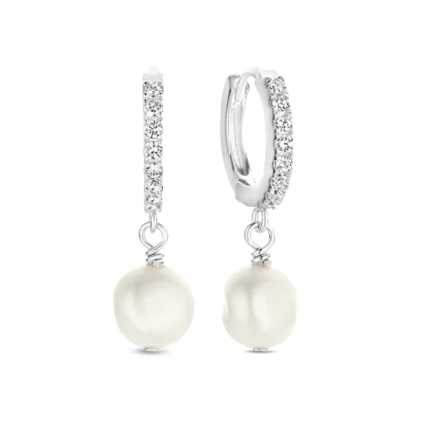 Brioso Cortona Bella 925 Sterling Silber Ohrringe mit Süßwasserperle