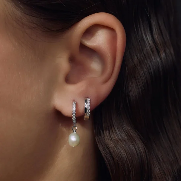 Brioso Cortona Bella 925 Sterling Silber Ohrringe mit Süßwasserperle