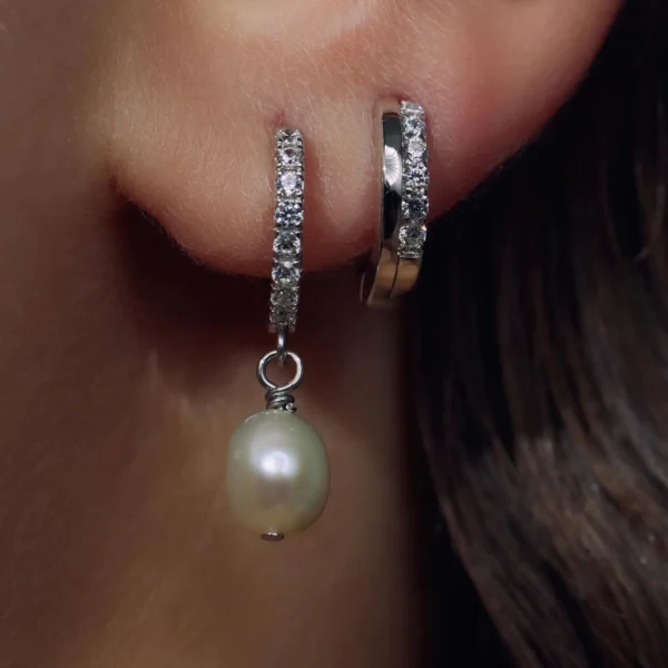 Brioso Cortona Bella 925 Sterling Silber Ohrringe mit Süßwasserperle