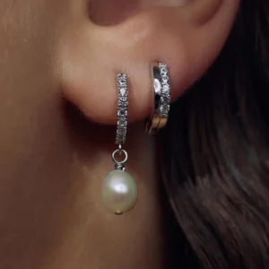 Brioso Cortona Bella 925 Sterling Silber Ohrringe mit Süßwasserperle