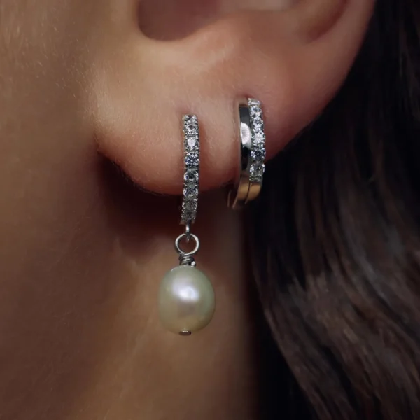 Brioso Cortona Bella 925 Sterling Silber Ohrringe mit Süßwasserperle